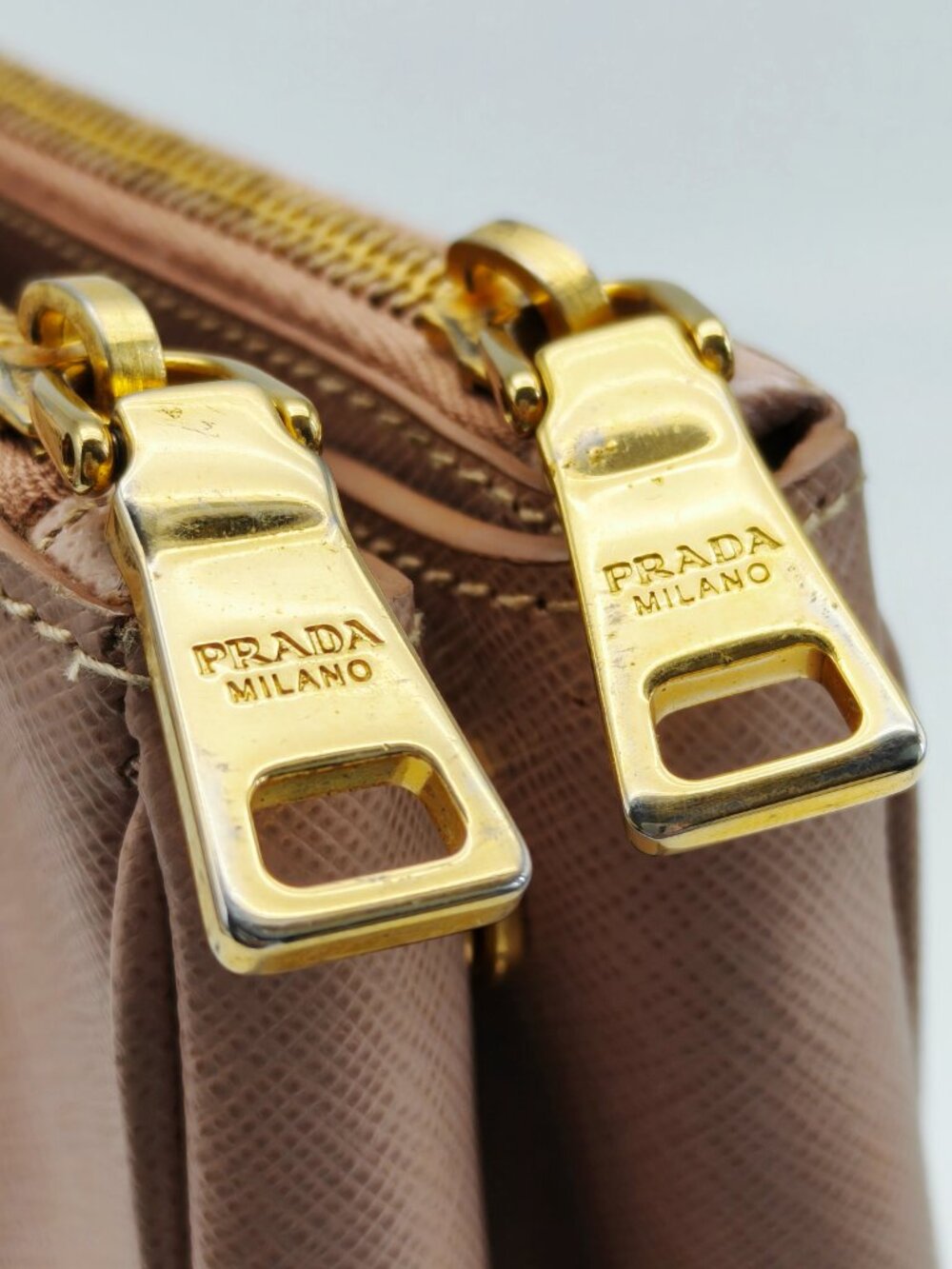 PRADA Saffiano Leather Large Tote Bag Pink Top Handle Work Laptop Office Bag - Picture 6 of 16